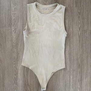 Abercrombie & Fitch beige bodysuit tank M